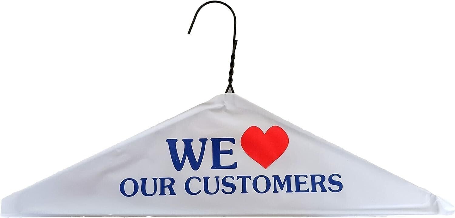 Caped Hangers 500 pcs – 16″ WE LOVE OUR CUSTOMERS – 16 Inch 14.5 Gauge New