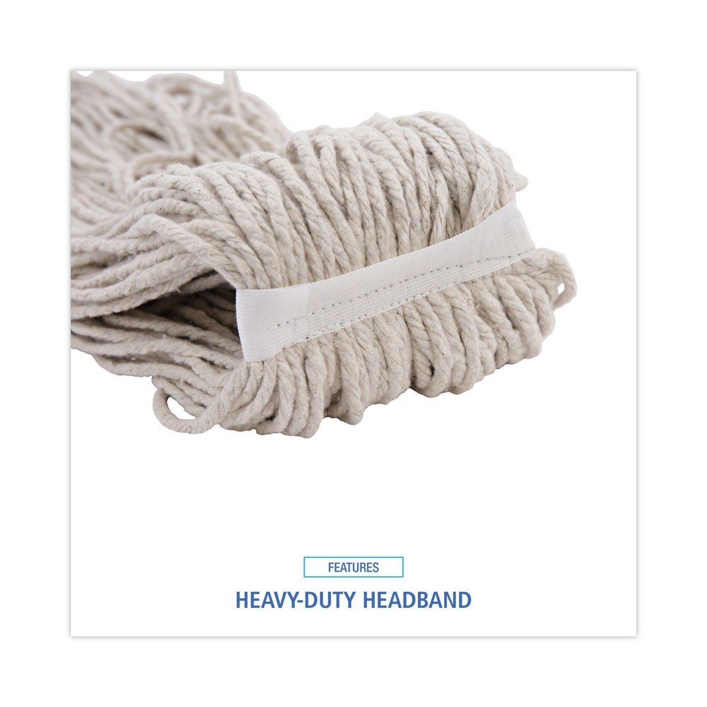 Boardwalk CM20032 32 oz 4-Ply Cut-End Cotton Mop Head – White (12/CT) New