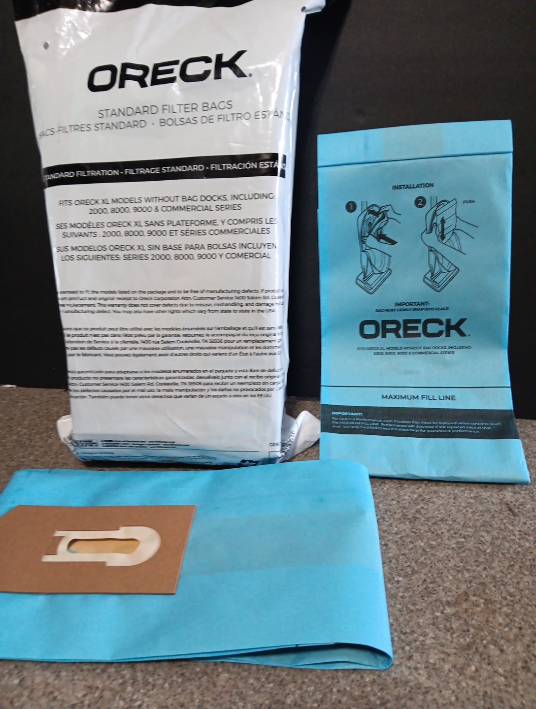 10 pcs Oreck High Density Filter Bags Type , Uprights see pictures