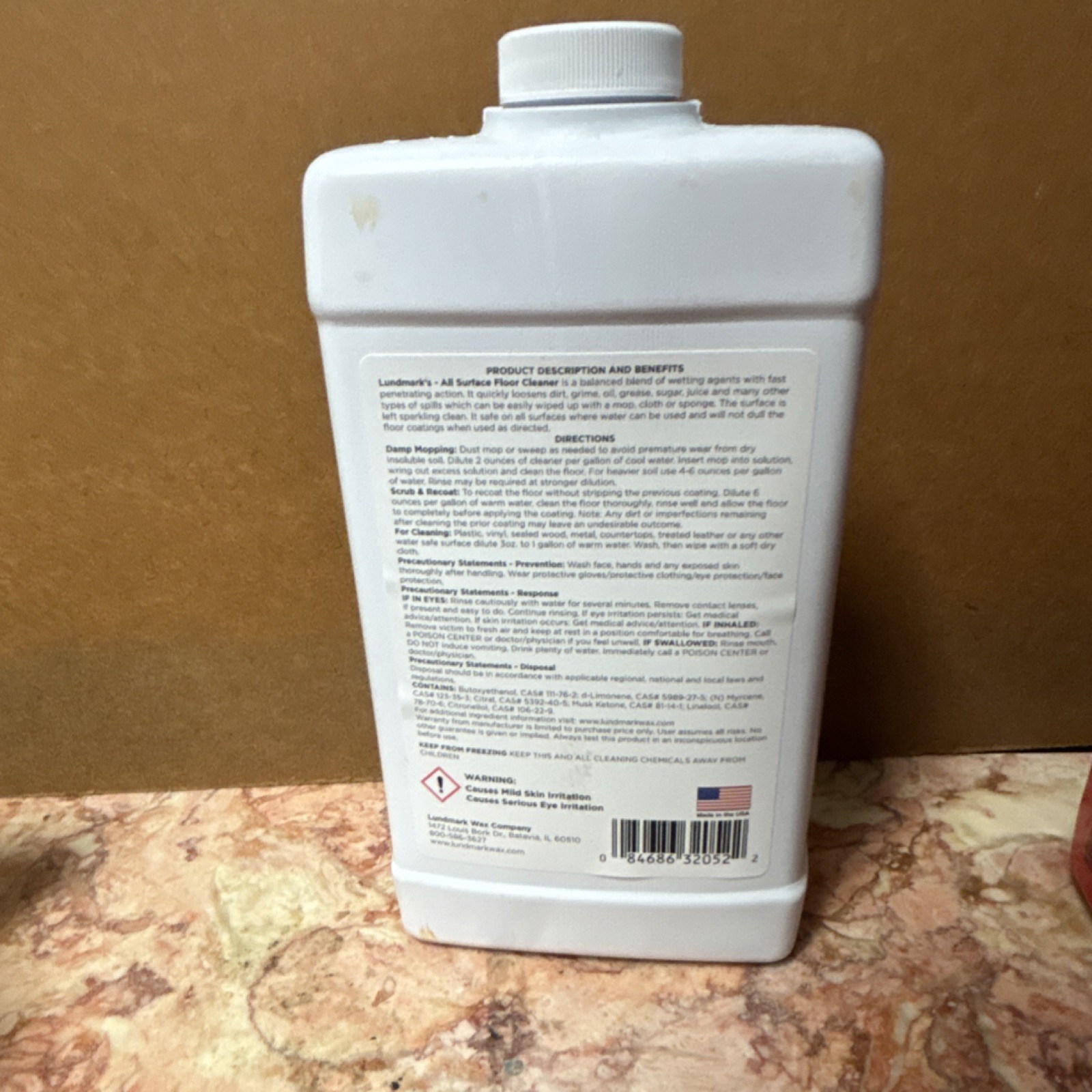 Lundmark Wax All Surface Cleaner Liquid Plastic Wood Metal 32 fl oz One Quart