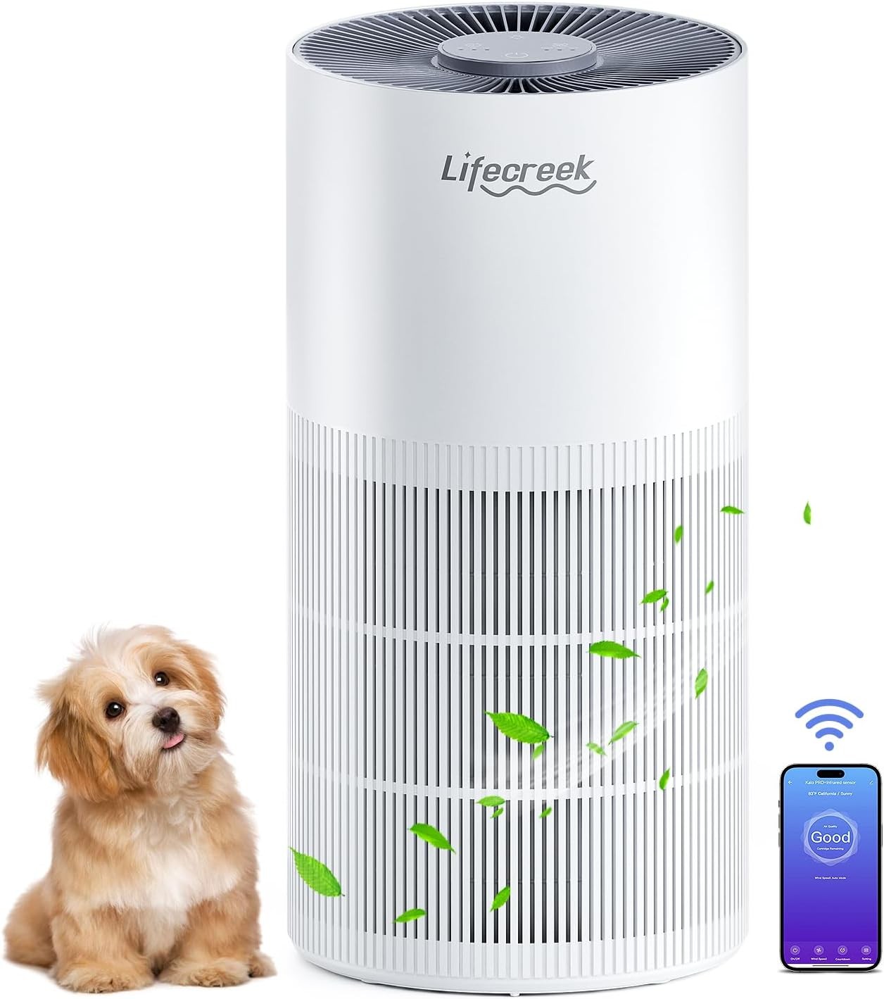 Air Purifiers for Home up to 1084 Ft², Large Rooms white