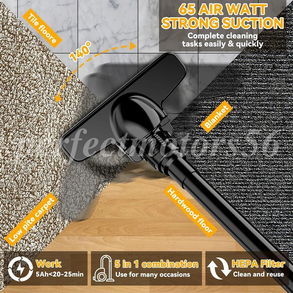 5 in 1 Cordless Vacuum Cleaner with 20V Battery Handheld Electric Vacuum Cleaner