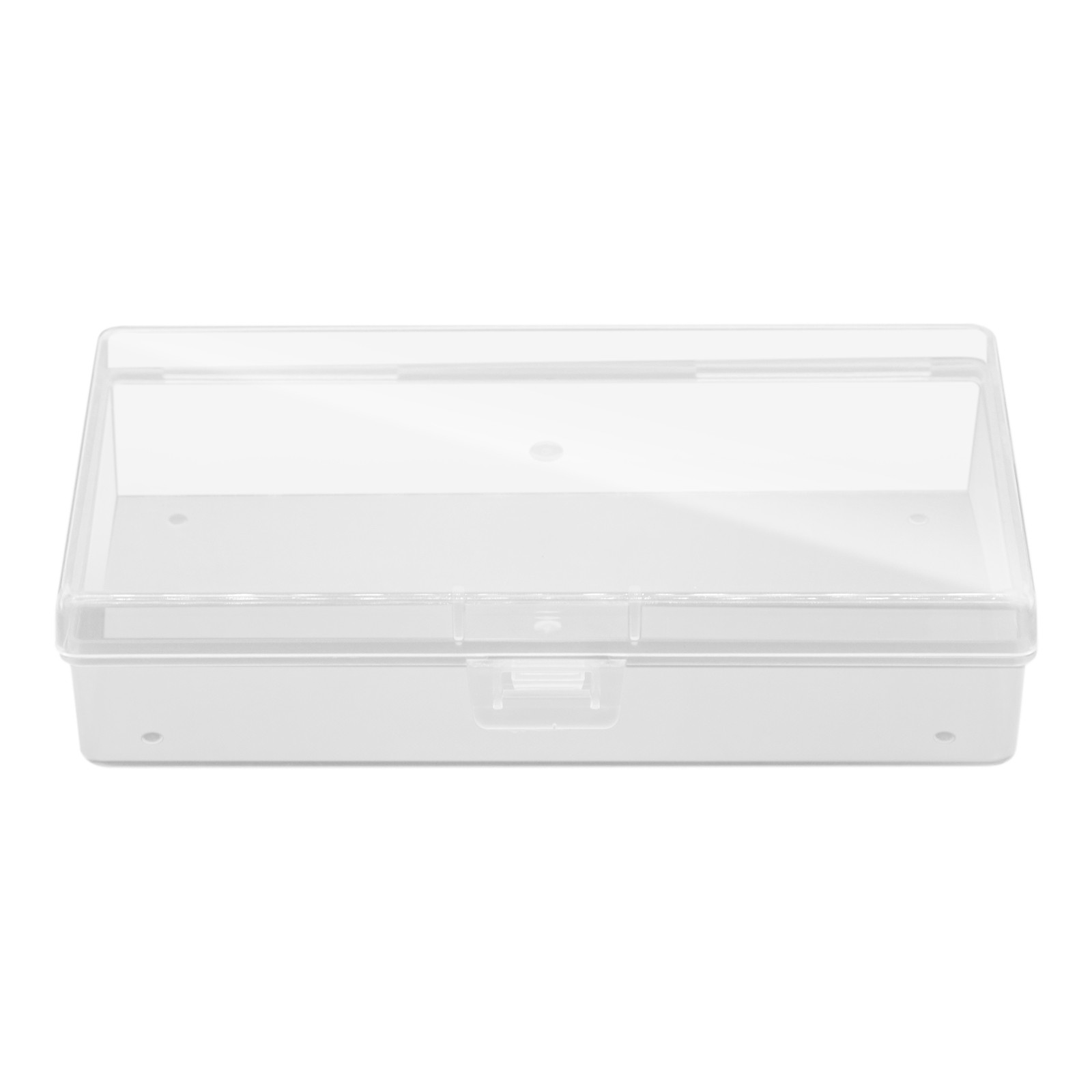2/10 Clear Plastic Storage Container Box Hinged Lid Art Jewelry Making Organizer