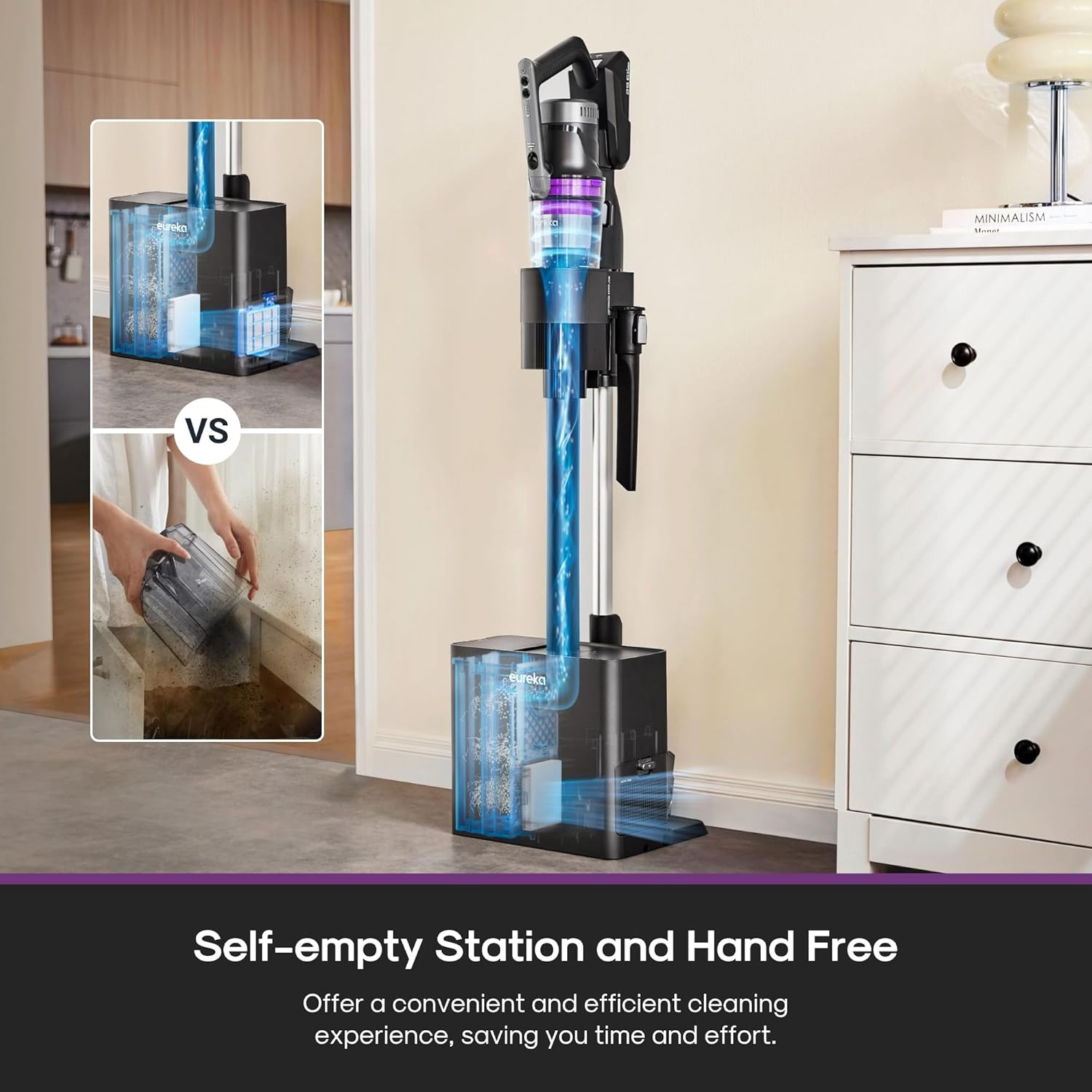 Eureka Cordless Vacuum Cleaner Lightweight, Stick Vacuum Rechargeable for Hardwo