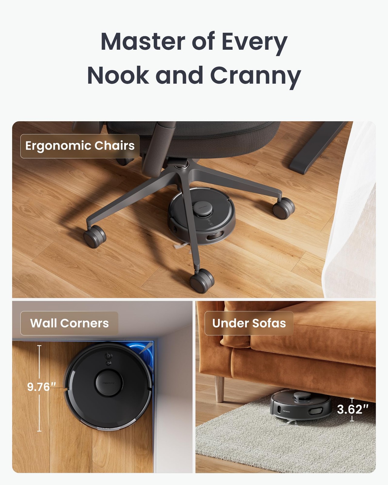 SwitchBot K11+ Robot Vacuum & Mop with Matter, 6000Pa Suction, 90-Day Hands-F…