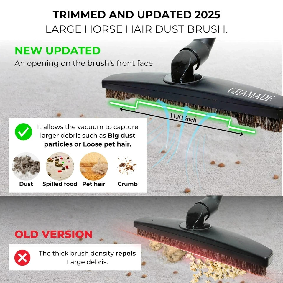 Universal Vacuum Attachments & Brushes Kit – Hardwood Floor Vacuum Brush Head…