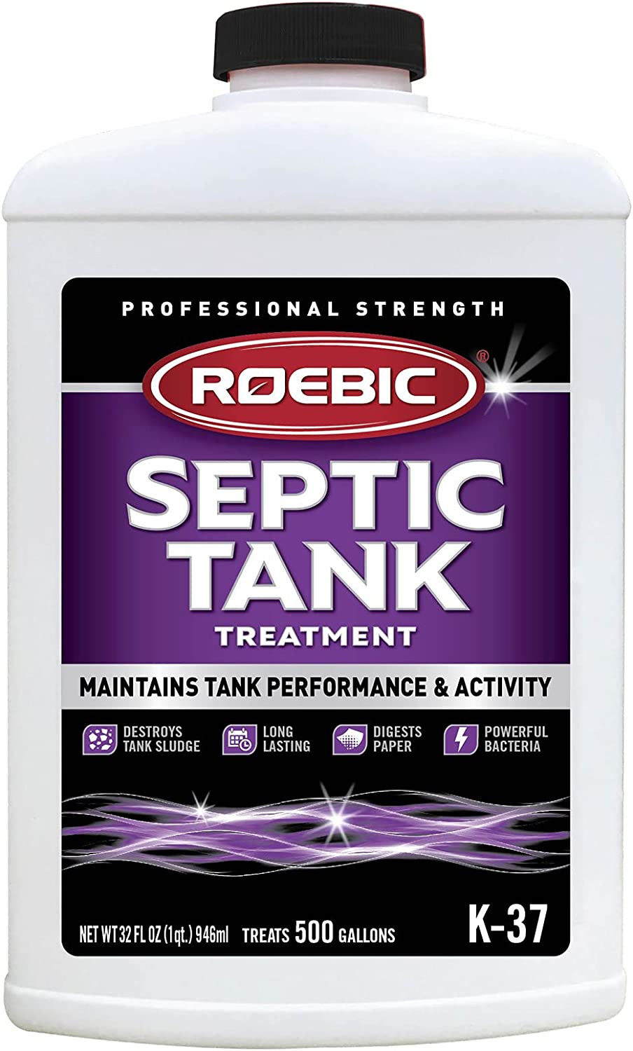 Septic Tank Treatment, Removes Clogs, Eco-Friendly Bacteria Enzymes, 32 Fl Oz