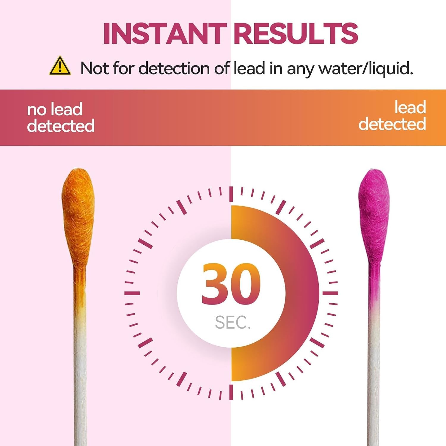 Lead Paint Detection Kit 30 High Sensitivity Lead Test Swabs for Dishes Paint