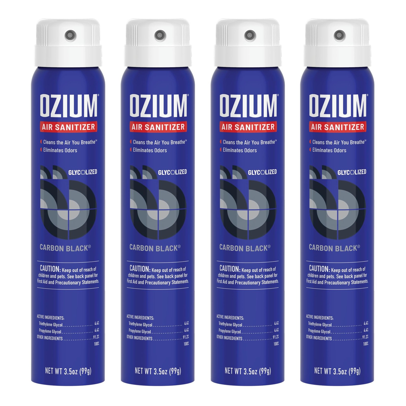 Ozium Air Sanitizer 3.5 Oz Pack Of 4 Odor Eliminator And Air Deodorizer