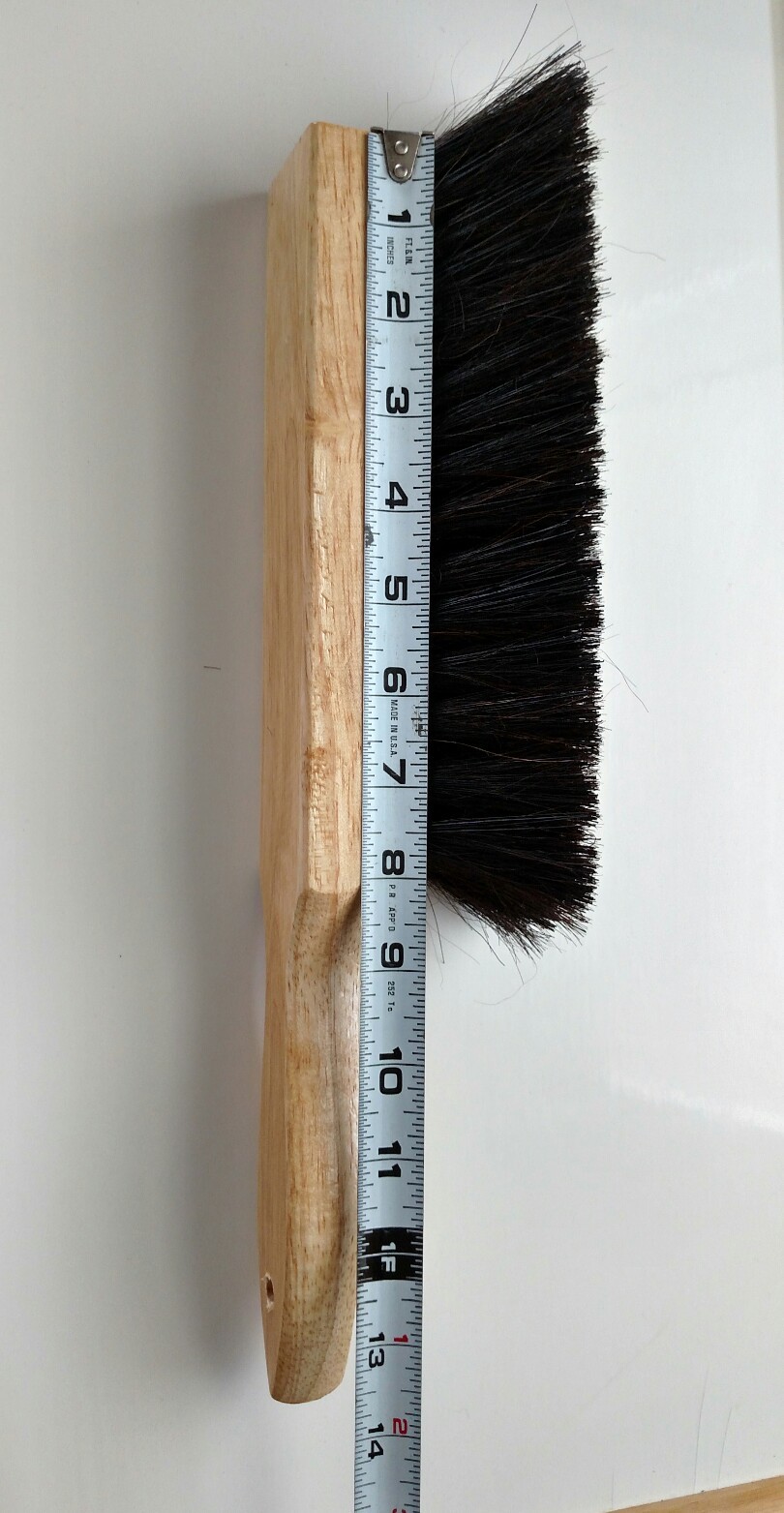 Counter Brush Wood Handle ~ 50 % Horsehair – 50 % Synthetic Bristles ~ 8″ Brush