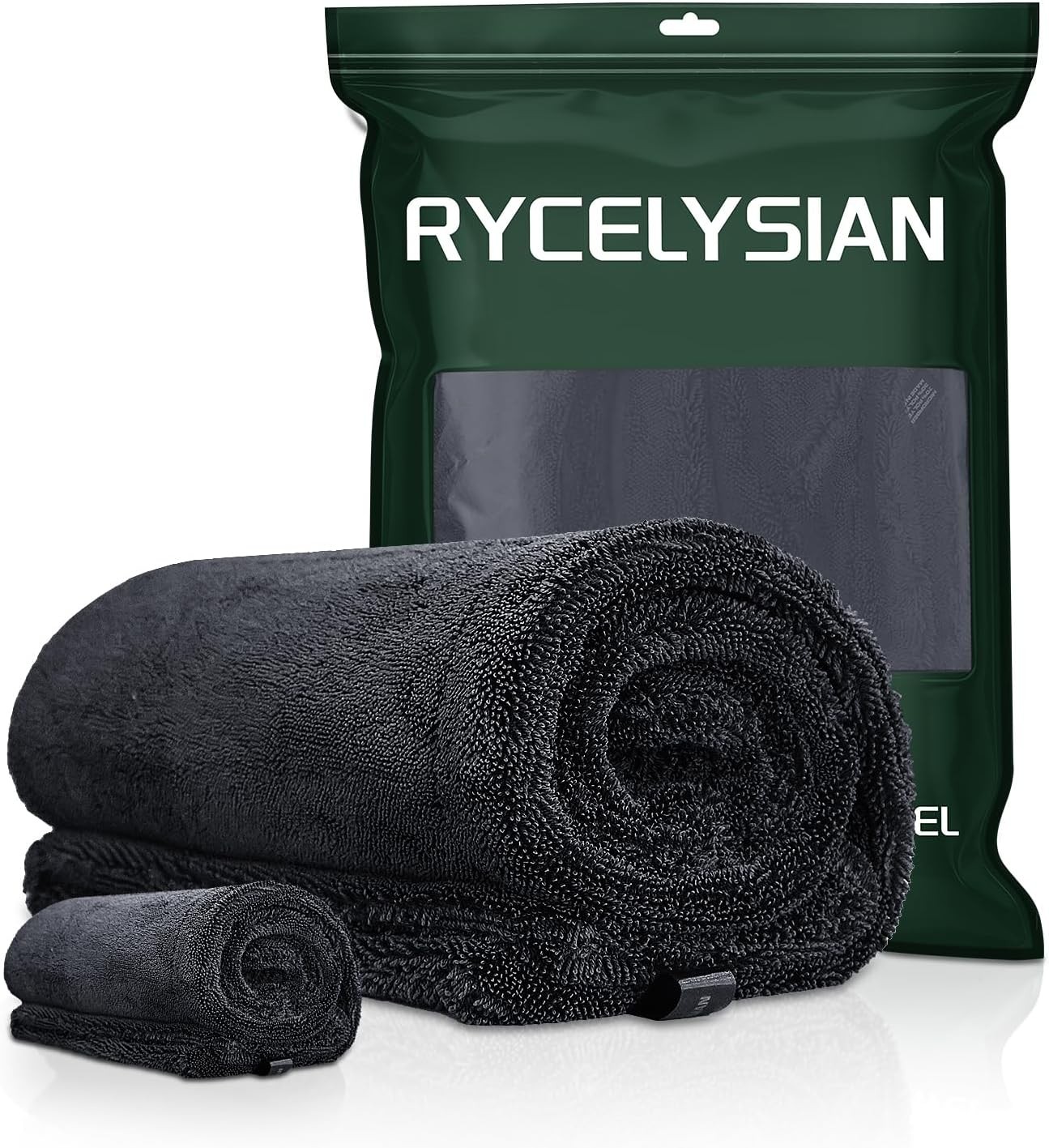 2 Pack 1500GSM Microfiber Drying Towel for Car 24″x36″ & 11.8″x11.8″(Grey) |