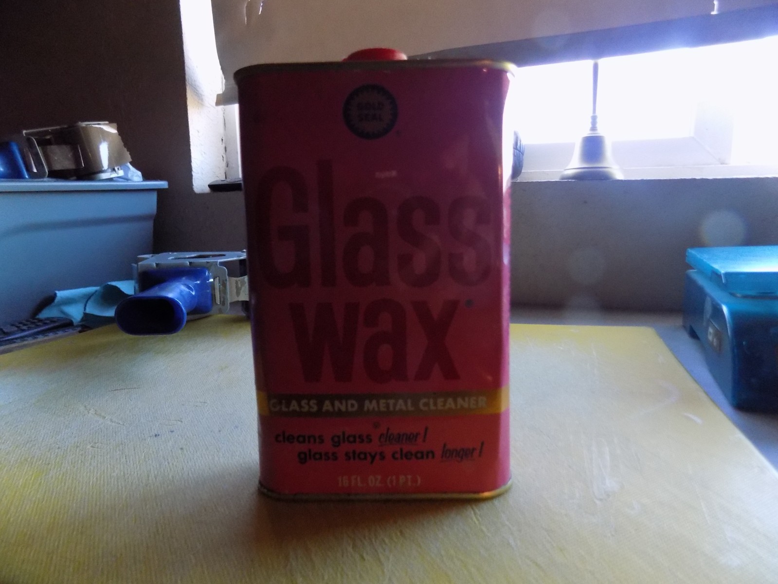 Vintage Gold Seal Glass Wax l Metal Cleaner 13.8 oz