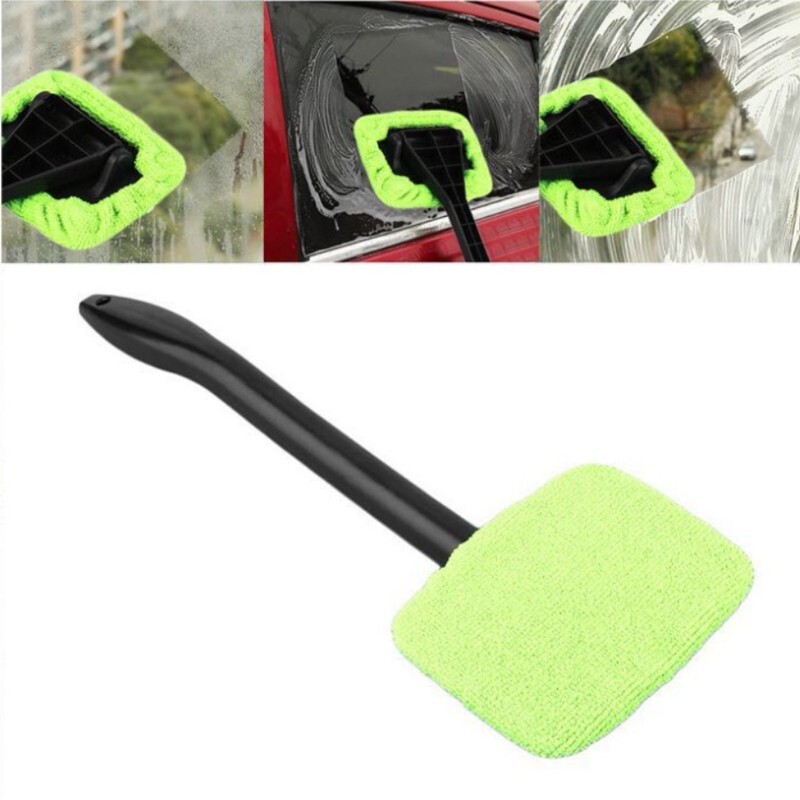 Cleaning Mop Car Dual-Use Dust Removal Defogging(Blue/Green) 2Pcs
