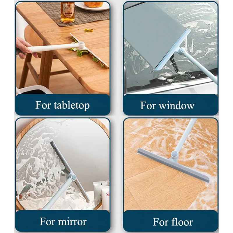 360 Degree Rotatable Shower Squeegee Glass Wiper Scraper Squeegee Cleaner With S