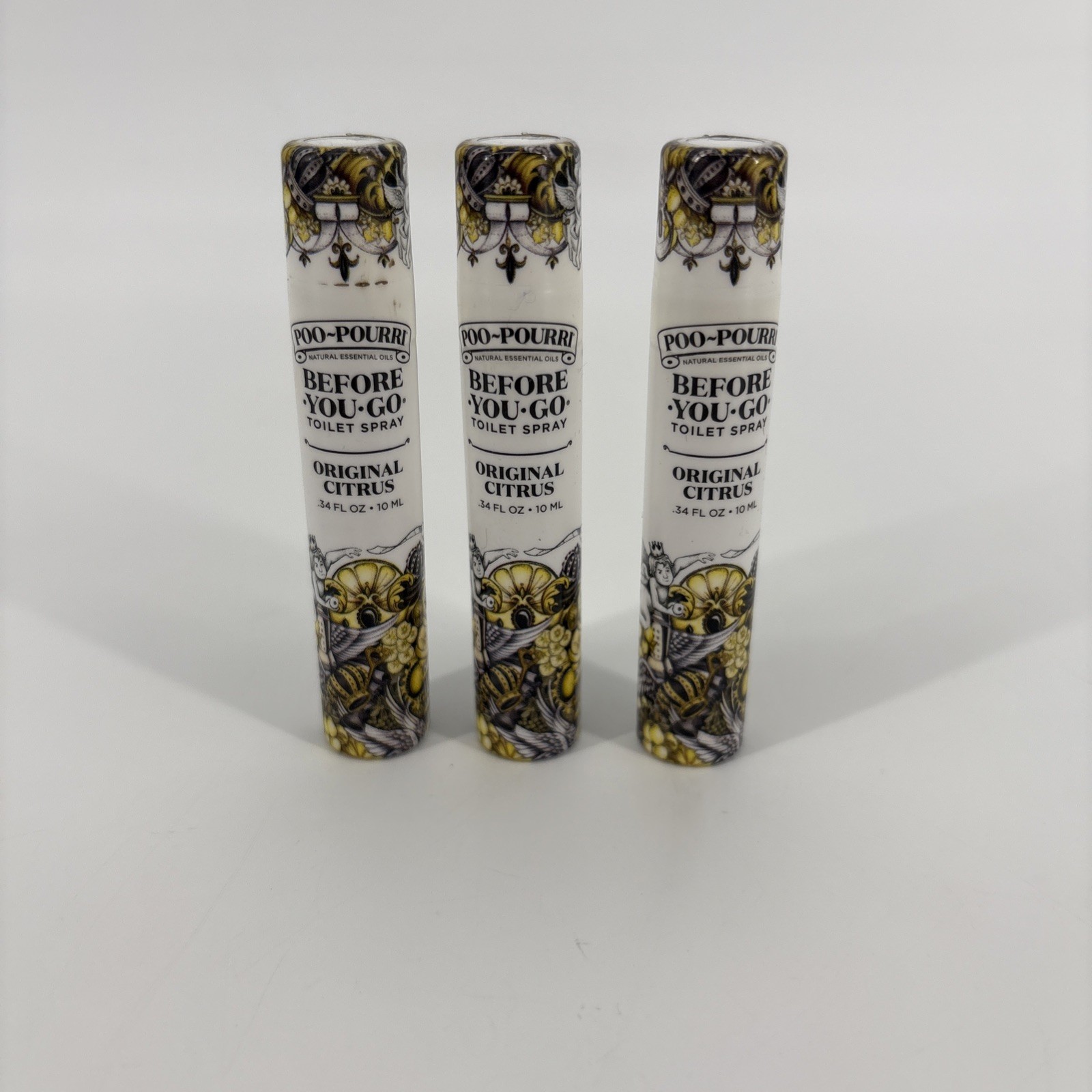3 X Poo-Pourri Before-You-Go Toilet Spray Original Citrus Travel Size 10ml each