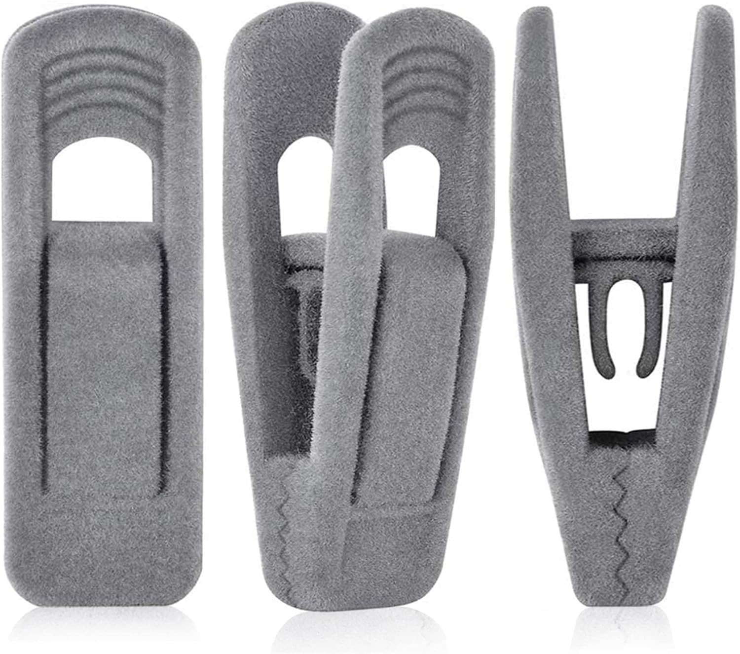 20 PCS Black Velvet Non-Slip Clothes Clips Strong for Pants Skirts Hangers