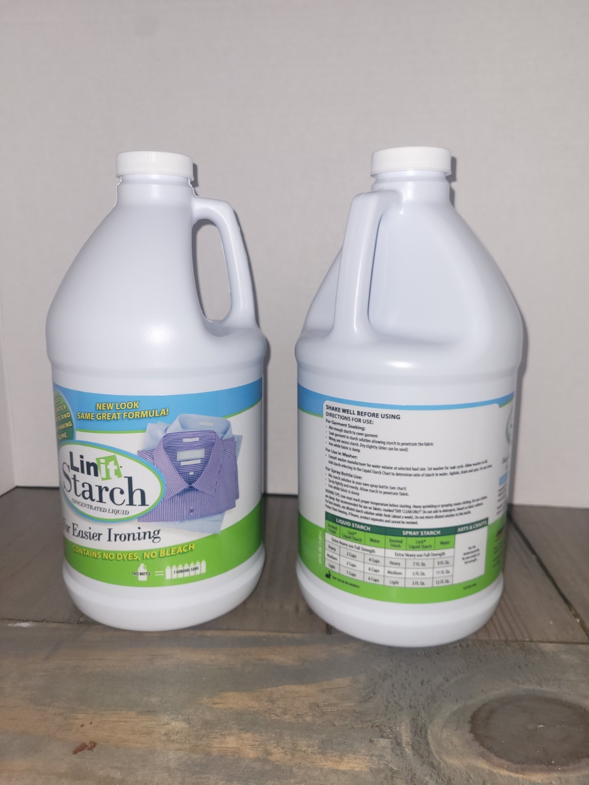 Malco Linit Starch Concentrated Liquid Laundry Starch 1 Gallon No Dyes No Bleach