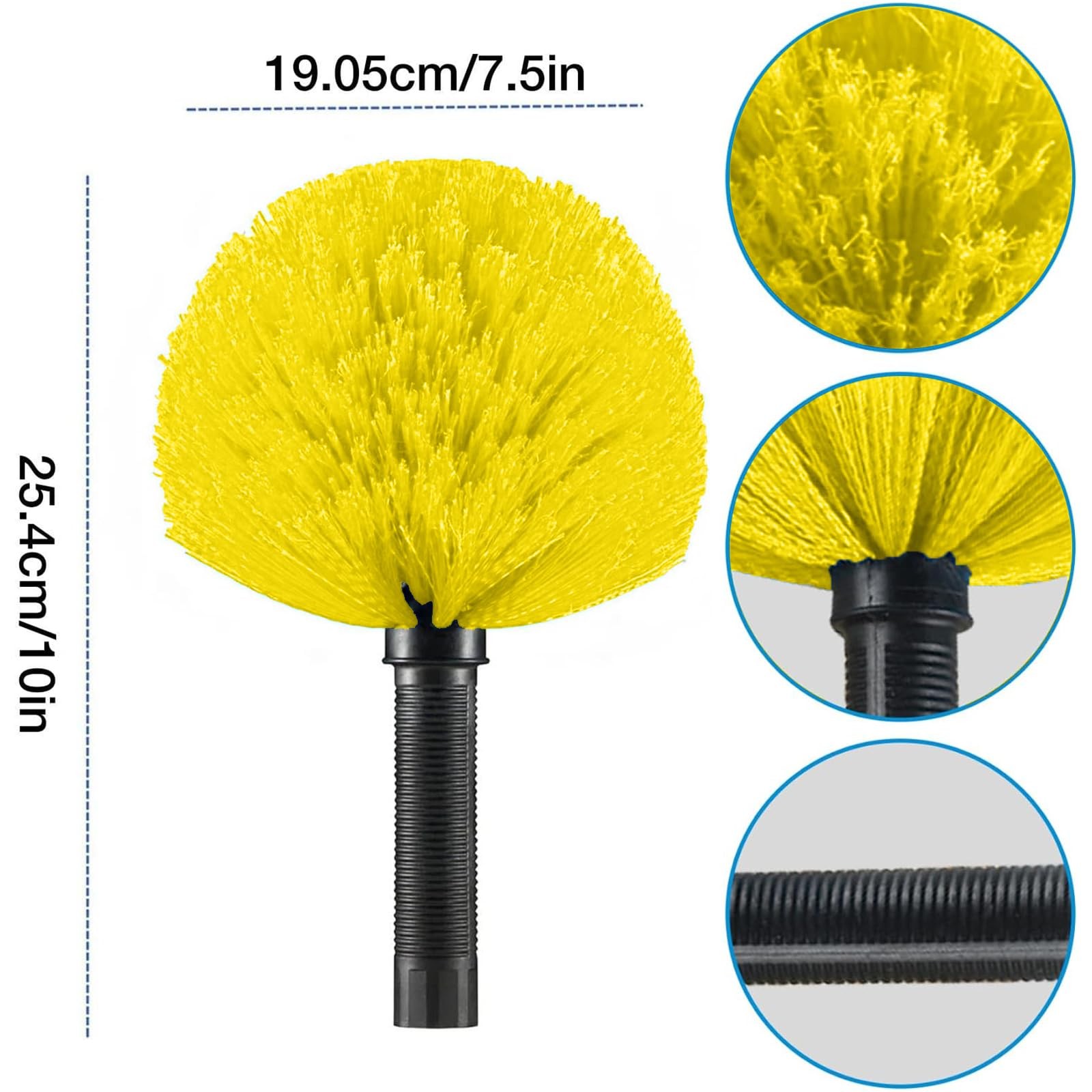 Cobweb Duster Brush Head, Spider Web Cleaning Tool, Indoor & Outdoor Use, Fit…