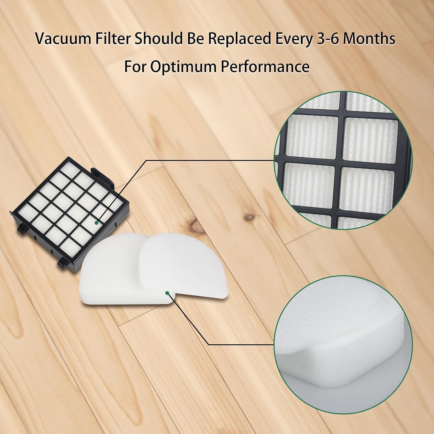Replacement Filter for Shark AZ4000 AZ4002 AZ4002W AZ4000C Powerdetect Upright