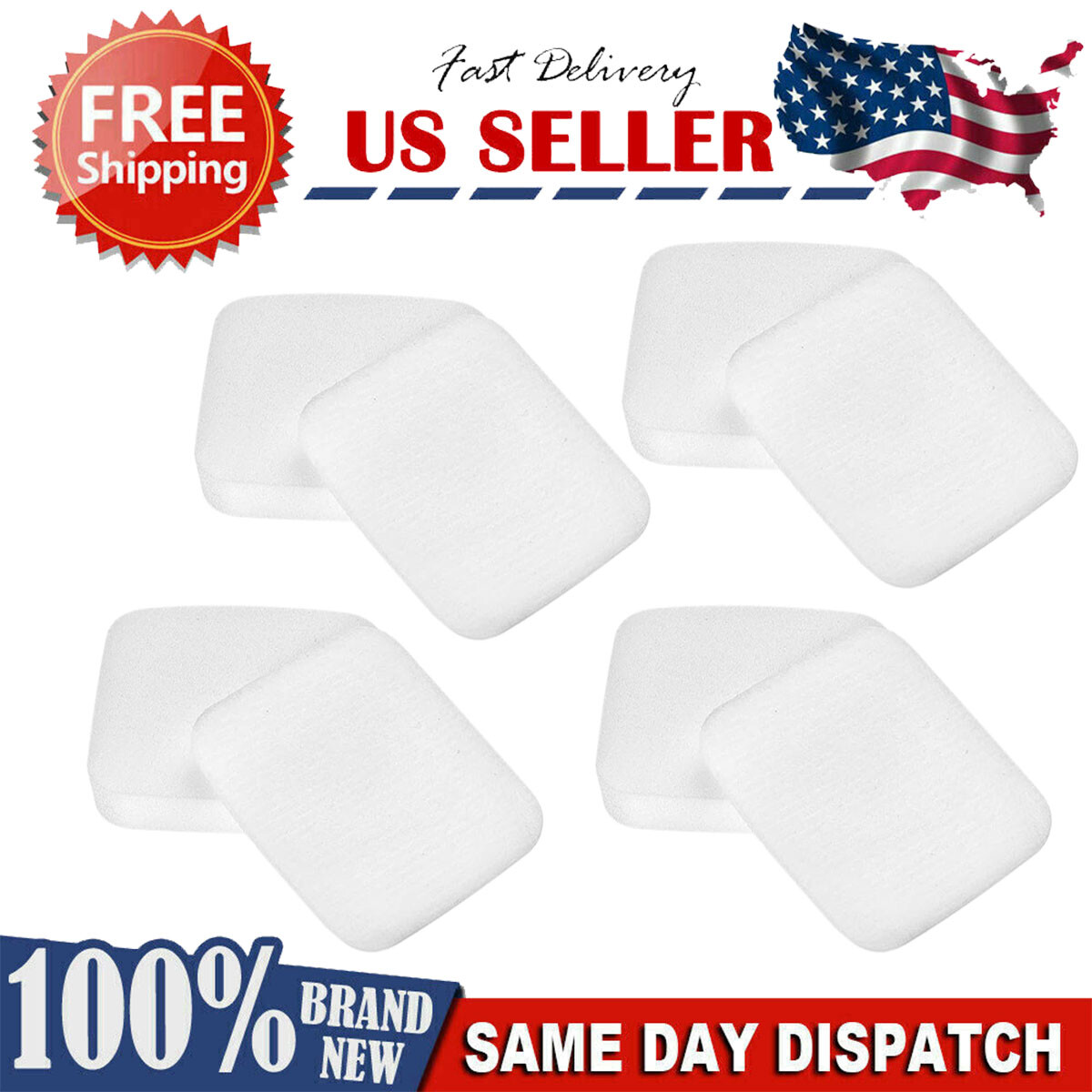 4 Pack XFFK602UKT Foam and Felt Filters for Shark UV850 UV900 vacuum Part