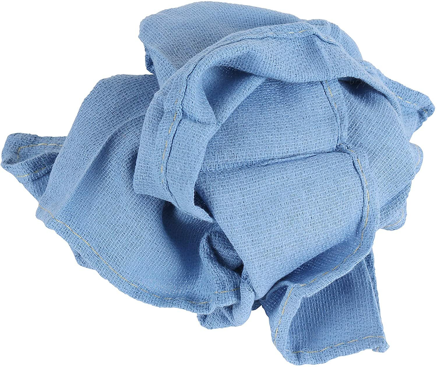 Bag of 50 Huck Cleaning Towels – 14 x 24 Cotton Reusable Blue Drying Cloth Rags