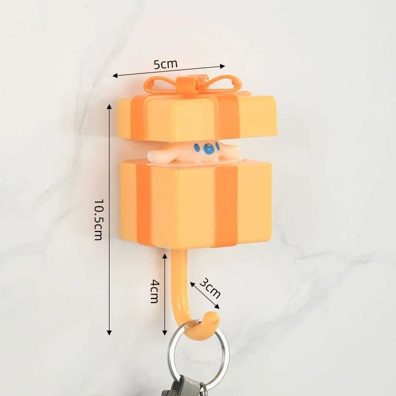 1 pc Adhesive Cartoon Cat Hooks – No-Drill Wall Hangers for Keys, Towels & Bags