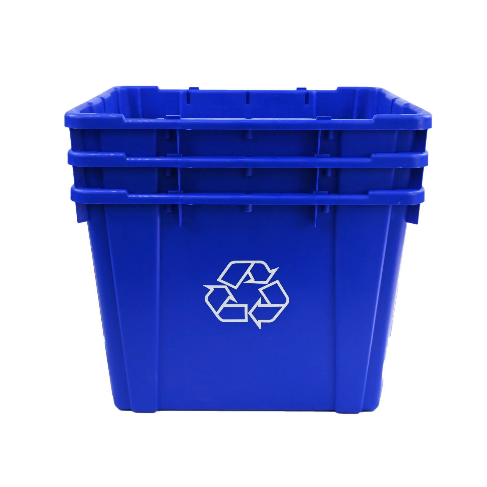 Project Source 14-Gallon Blue Indoor or outdoor Recycling Bin