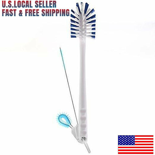 Bottle Cleaning Brush Set Nylon Bristle Long Handled Narrow Versatile Detailed