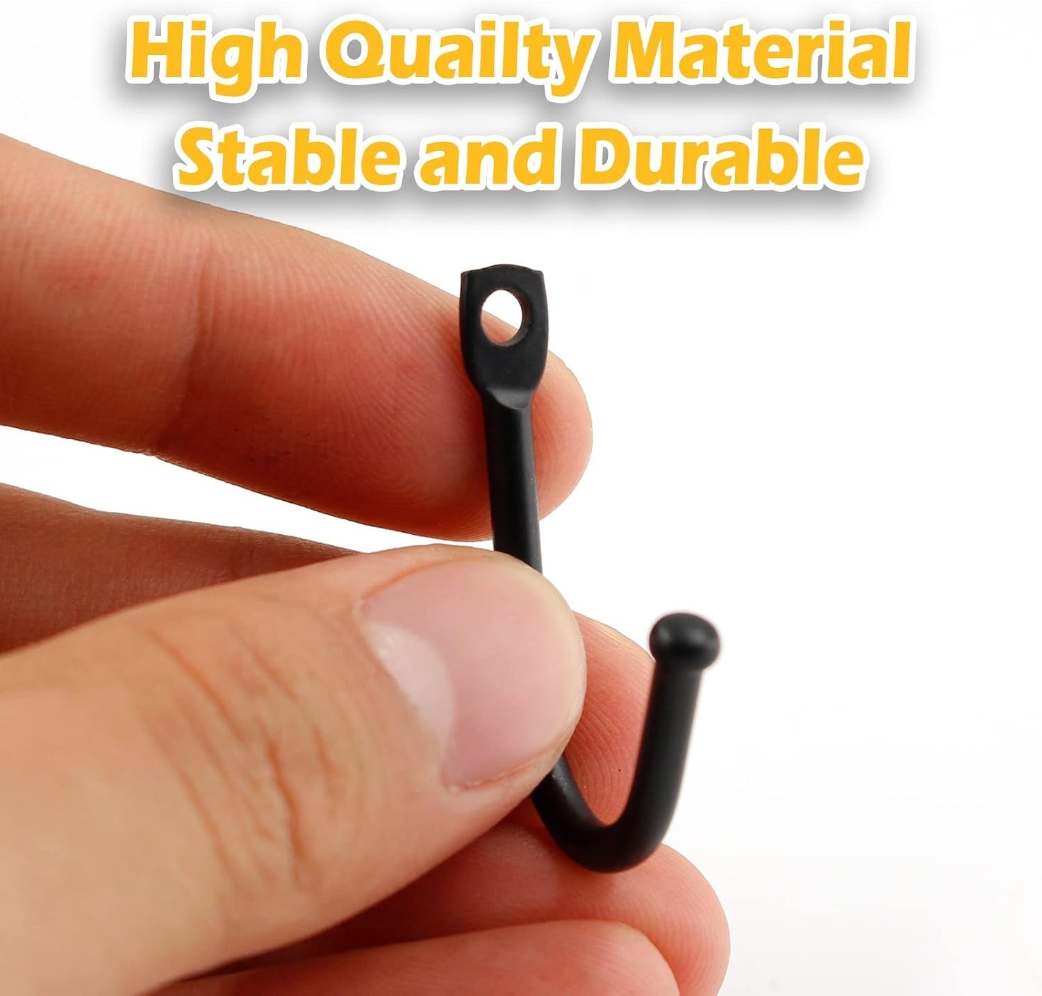 20 Pcs Black Wrought Iron Wall Hooks for Keys Hats Clothes Towels