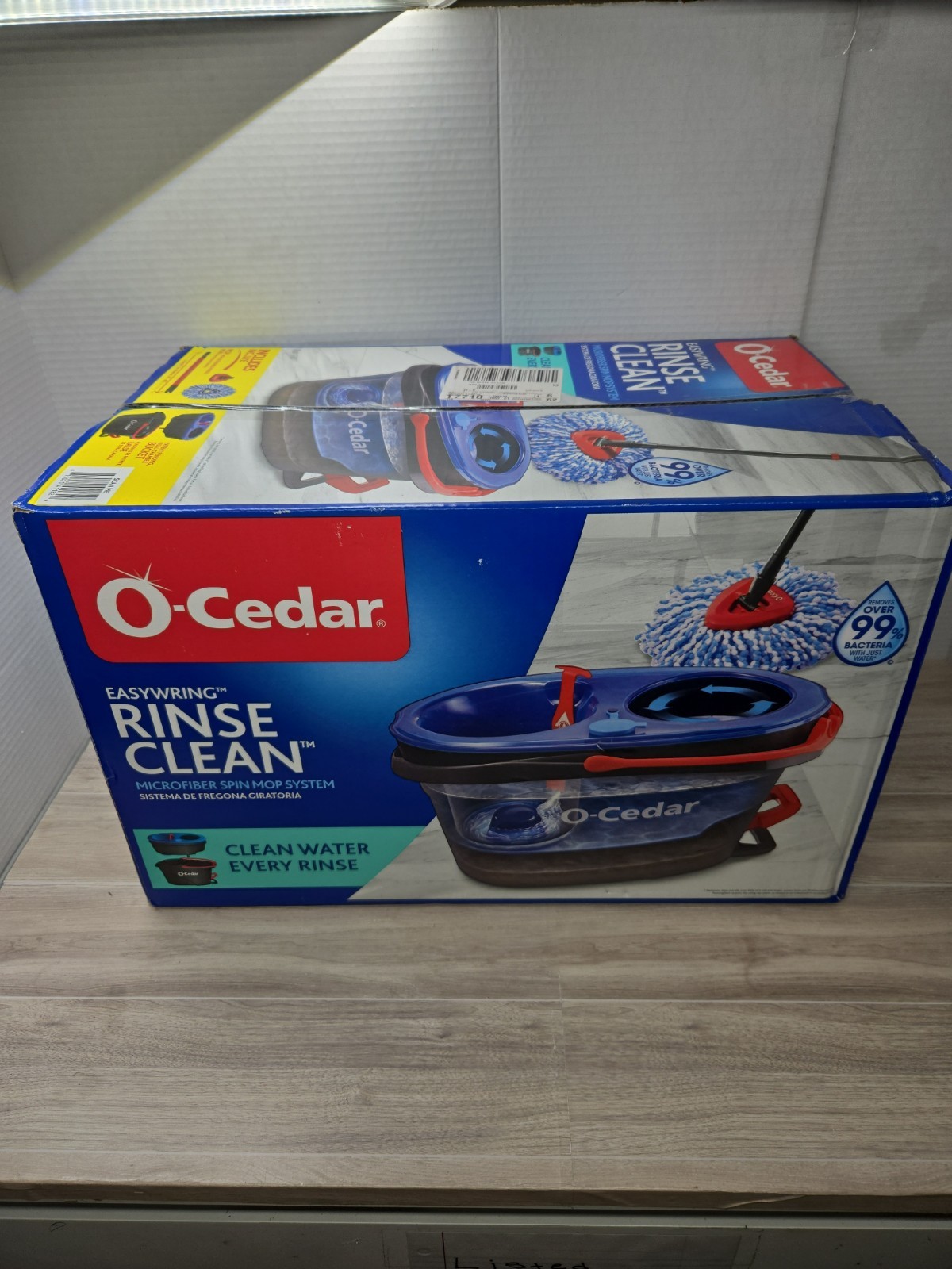 O-Cedar Easywring Rinseclean Microfiber Spin Mop & Bucket Floor Cleaning System,