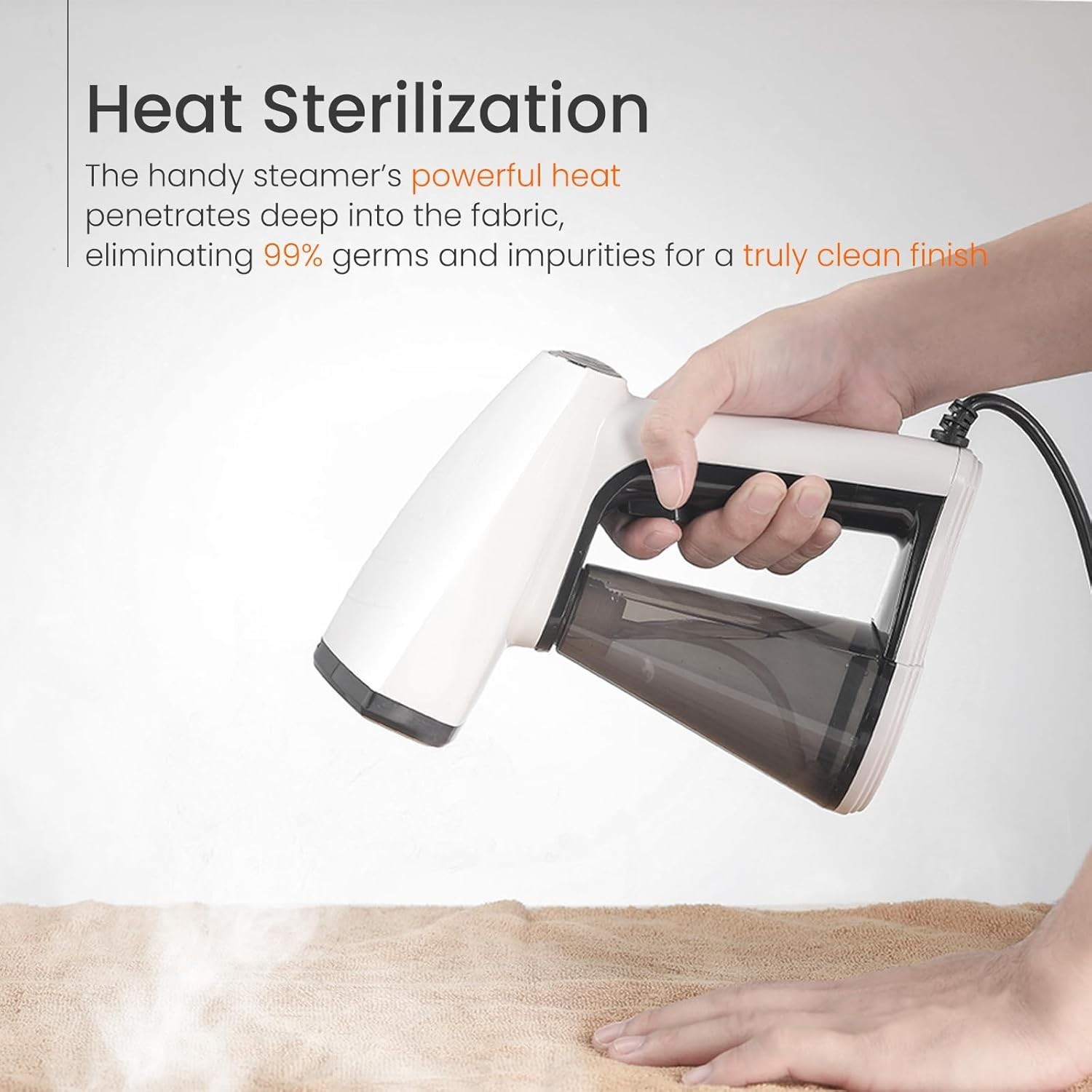 Compact Travel Steamer with 280ml Reservoir – Turbo Steam for All Fabrics