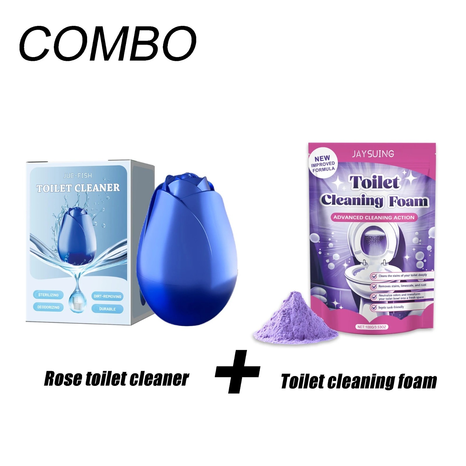 1~5 Bags Fizzclean Toilet Foam Cleaner, Toilet Cleaning Foam Insta-Action 100g