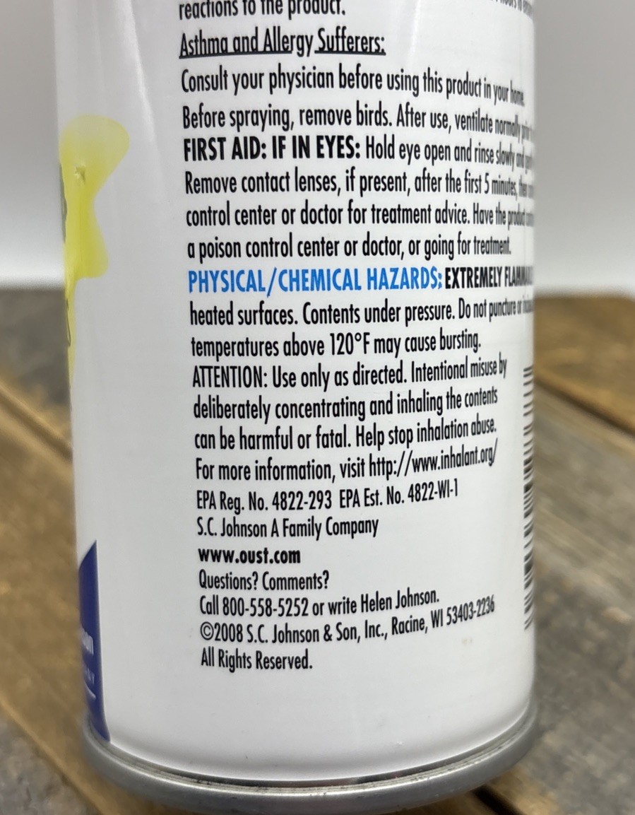 OUST Air Sanitizer Discontinued Citrus Scent Spray 10 Oz Eliminate Odors *NOS￼