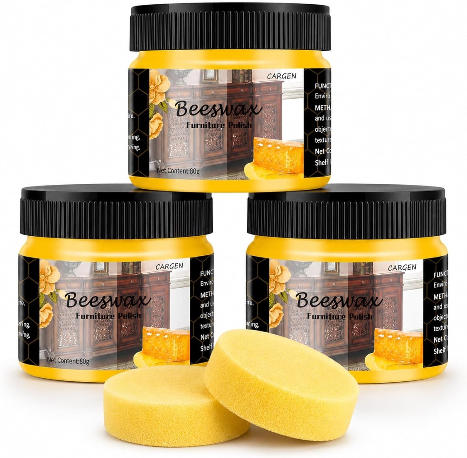 Natural Beeswax Furniture Polish with Carnauba Wax – Revitalize Wood Surfaces