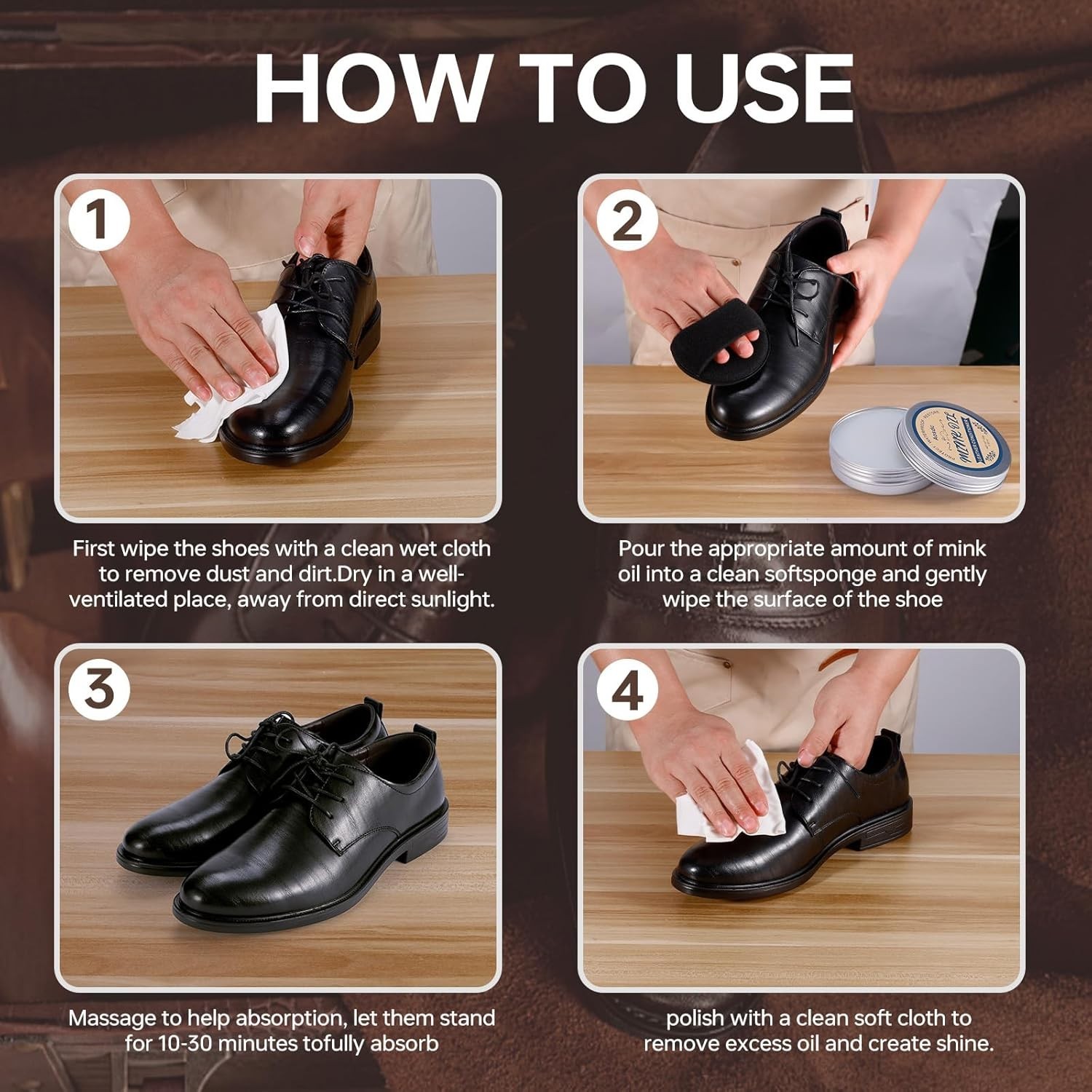 Waterproof Leather Conditioner & Cleaner – 3.52 oz for Boots & Accessories
