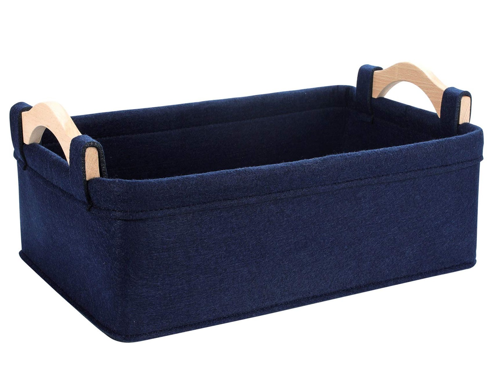 Rectangle Storage Baskets Navy 13 x 8.9 x 4.5 Inch (Pack of 1), Blue