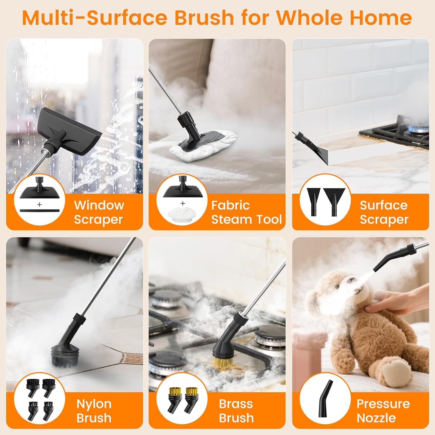 Steam Cleaner with 21-in-1 Powerful, Deep Cleaning for Home High Temperature