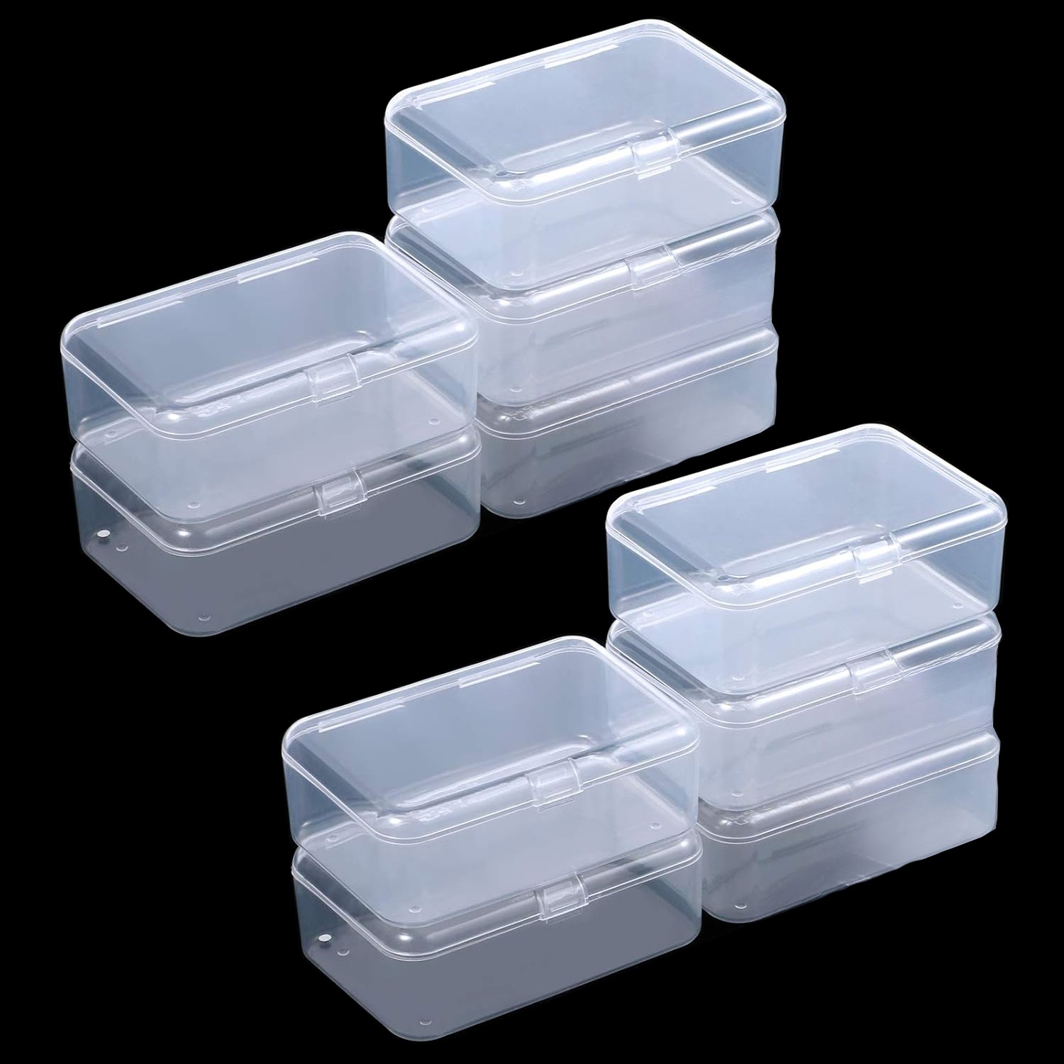 2PCS Small Plastic Storage Container Box DIY Coins Screws Jewelry Travel Beads