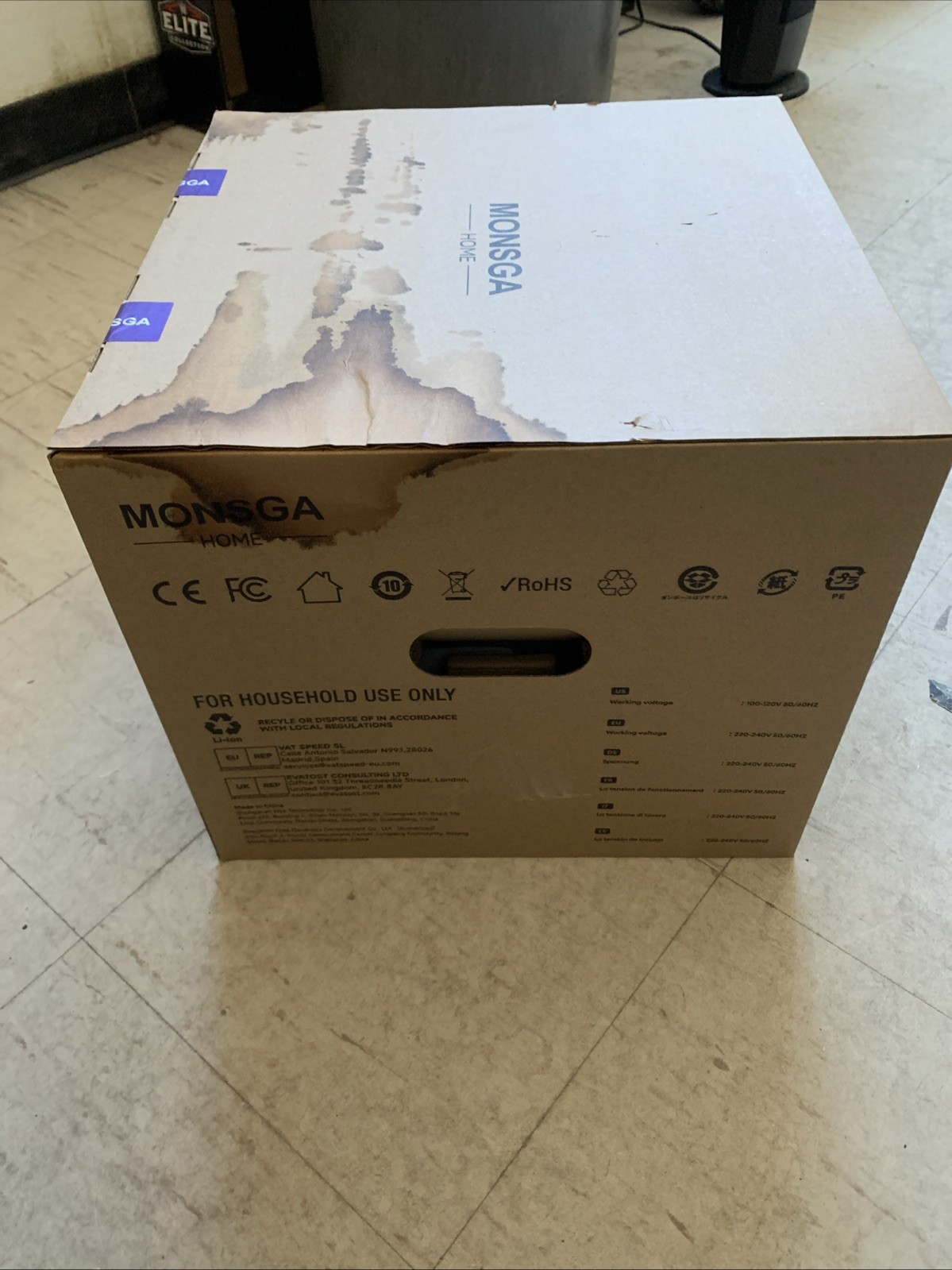 MONSGA MS1 Max Robot Vacuum Cleaner with Mop Function, 3.5 L Vacuum Cleaner