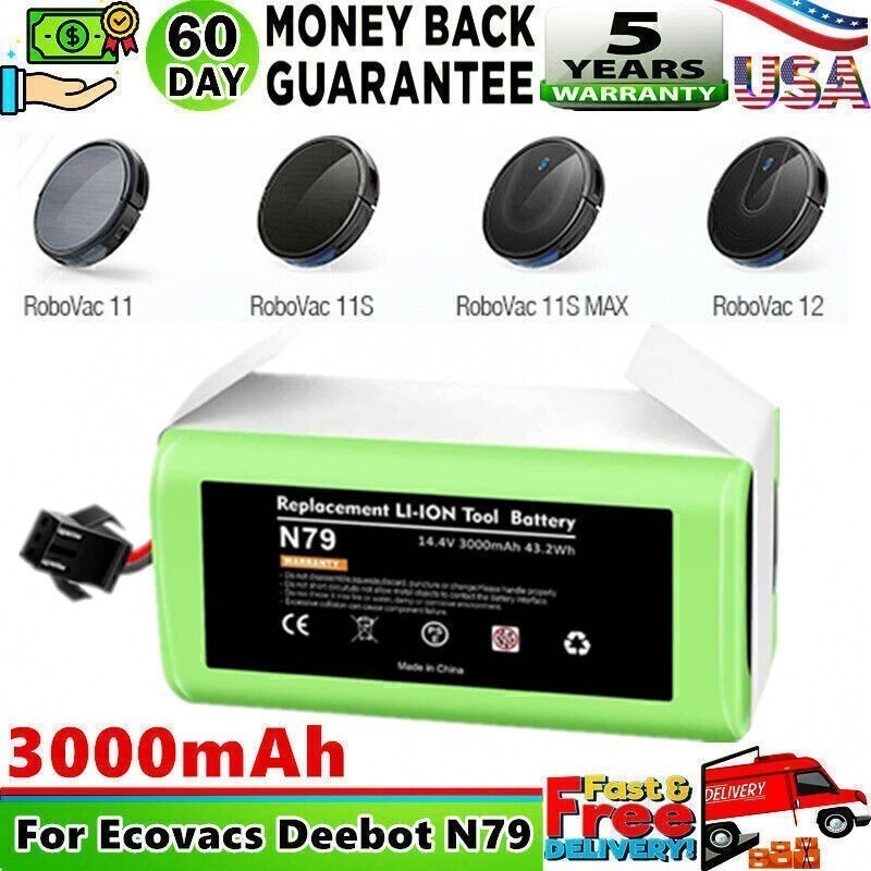 3000mAh 14.4V Li-ion Battery for Ecovacs Deebot N79 N79S N79SE DN622 Battery