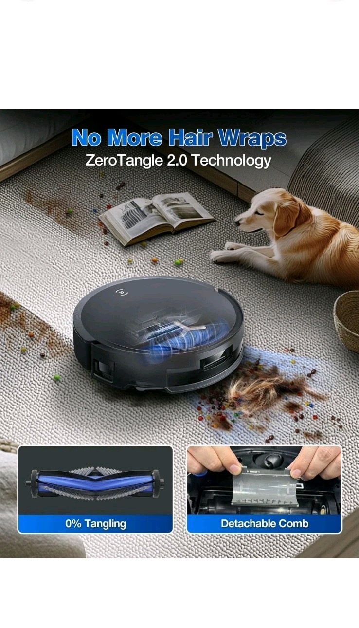 ECOVACS DEEBOT T50 MAX PRO Omni Robot Vacuum and Mop, 18,500Pa Suction, 18mm
