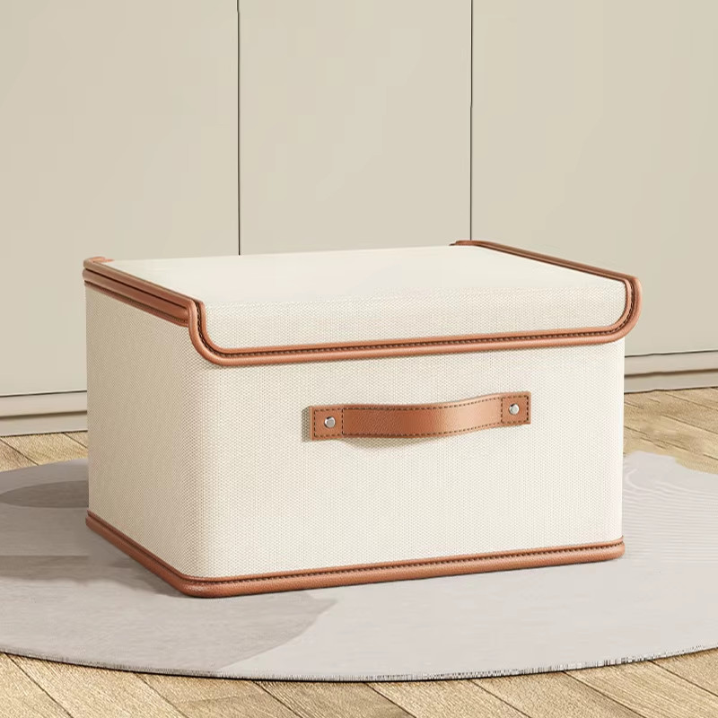 1Pc Oxford Cloth Large Flap with Lid Integrated Storage Box Cloth Storage Box Cl