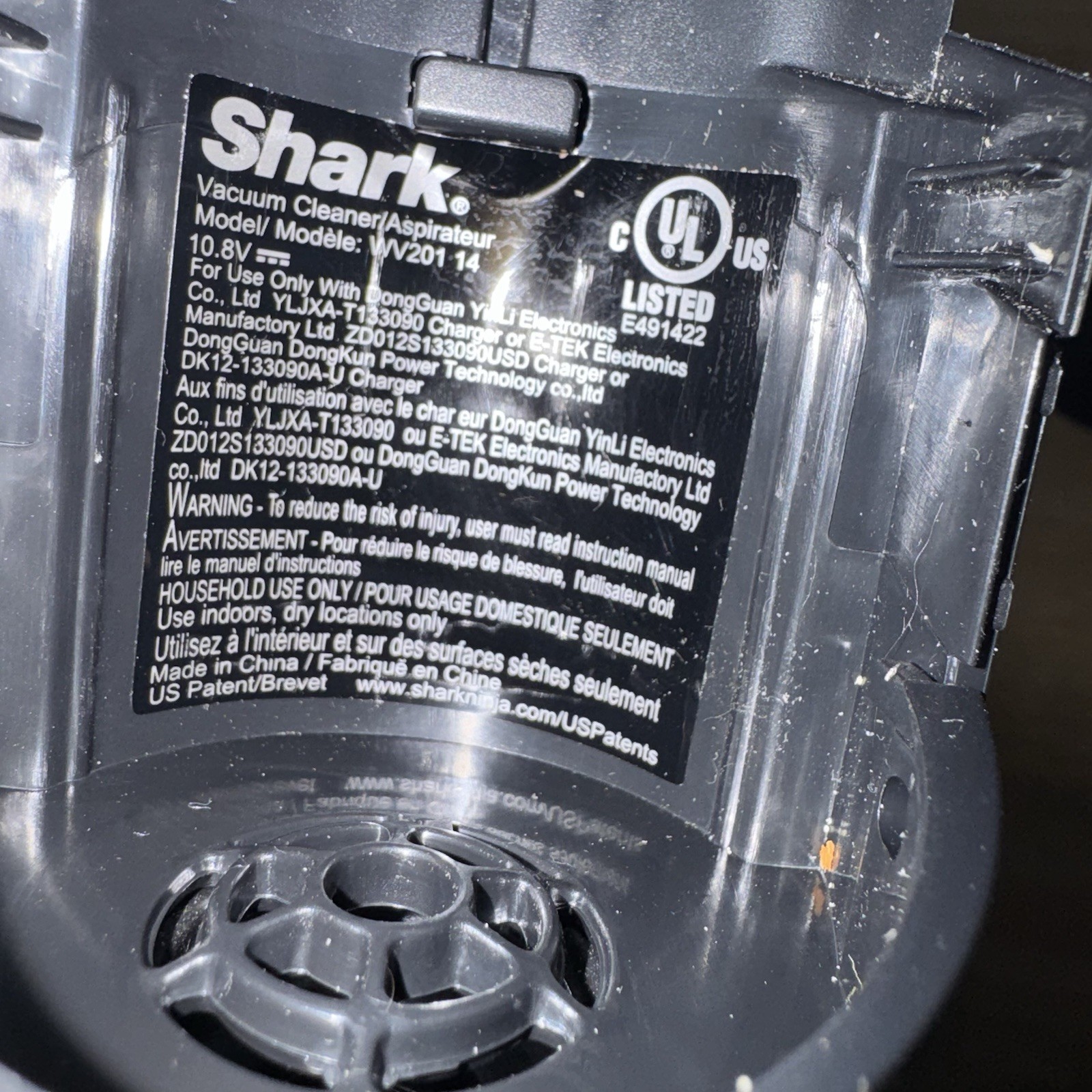 Shark WV201 WANDVAC Cordless Handheld Vacuum Cleaner w/ Charging Dock Tested