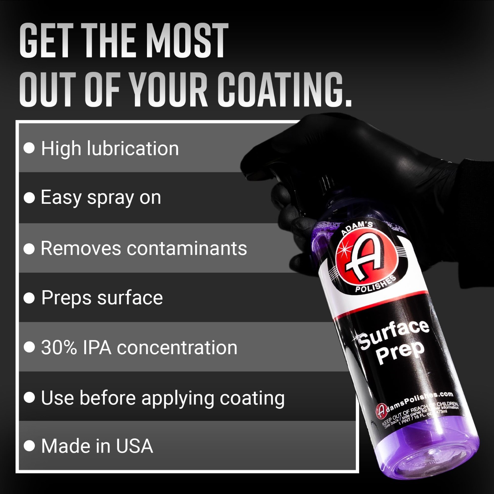 Surface Prep Spray 16oz – Auto Paint Cleaner for Ceramic Coating, Wax & Sealant