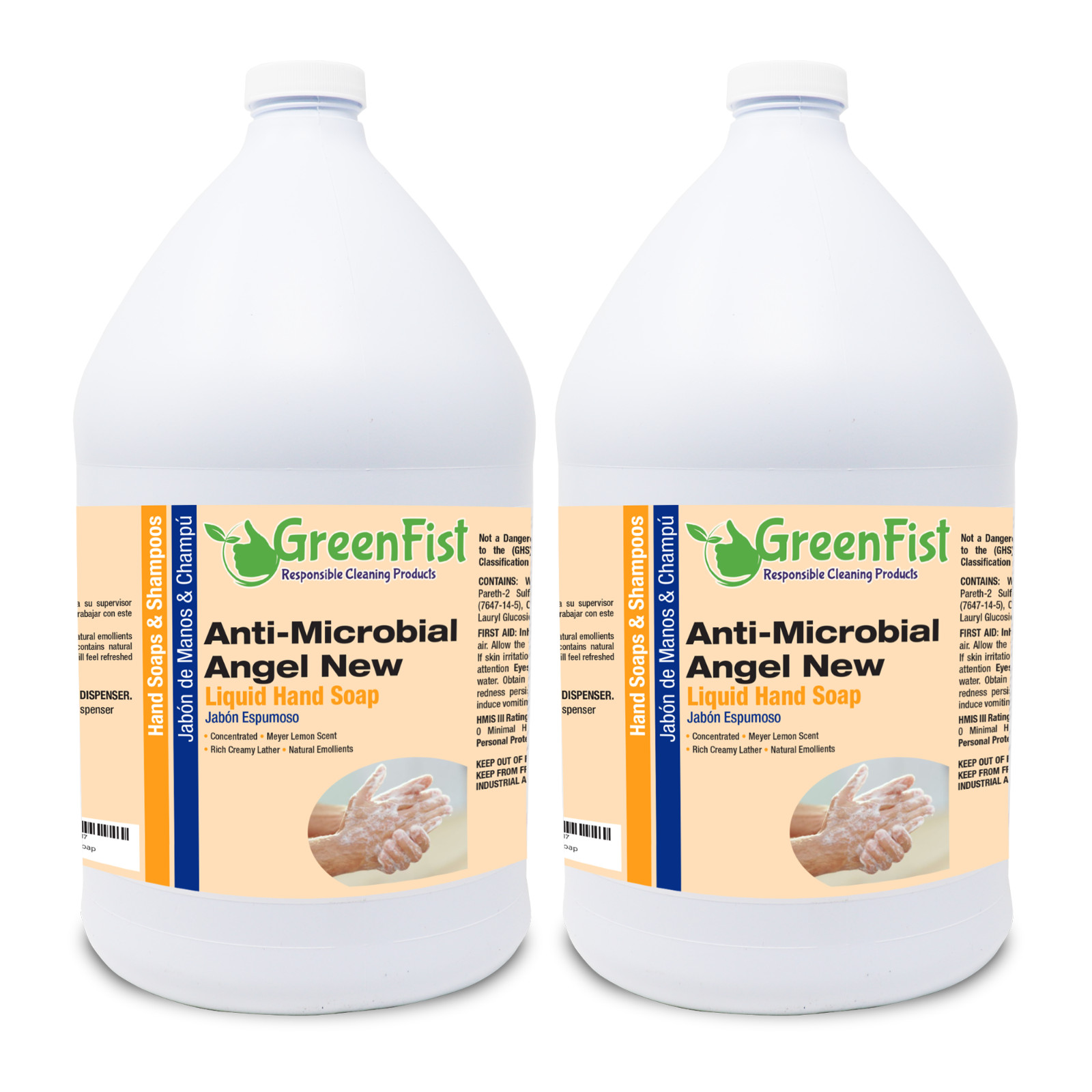 GreenFist Antimicrobial/ Bacterial Lotion Liquid Hand Wash Soap ( 2 x 1 Gallon )