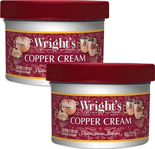 Wright’s Copper and Brass Polish Cleaner 8 Ounce (Pack of 2), 8 Oz 2 Pack