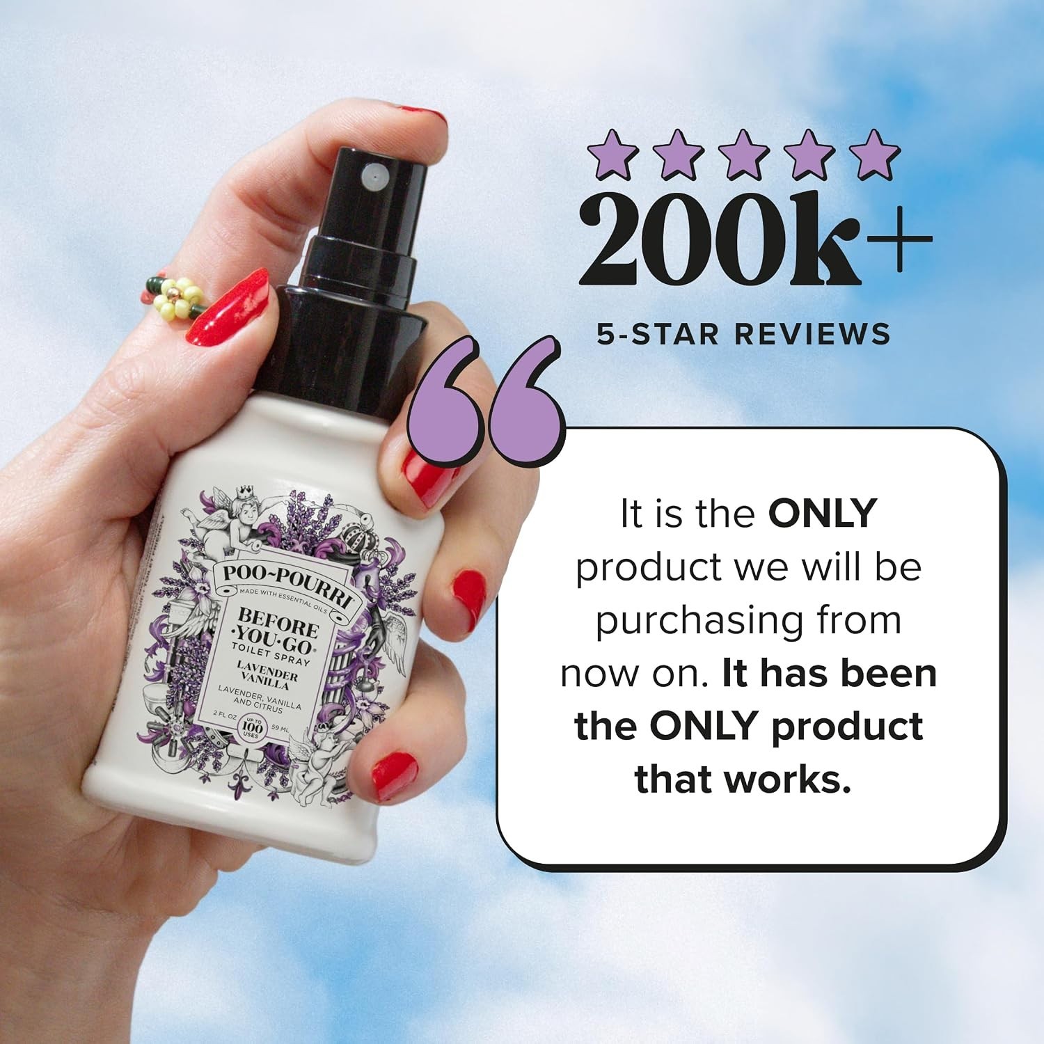 Lavender Vanilla Toilet Spray by Poo~Pourri – Eco-Friendly Odor Control 2 Fl Oz
