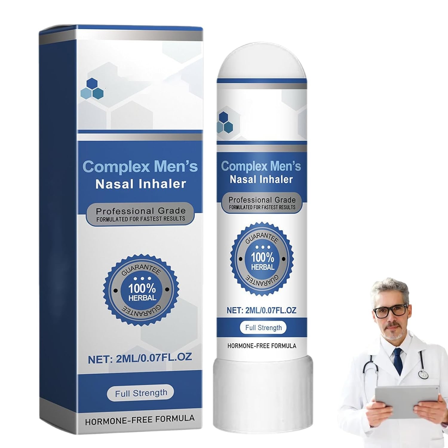Uncle Stiffy Nasal Inhaler, Complex Mens Nasal Inhaler, Prostate Restore Energy-