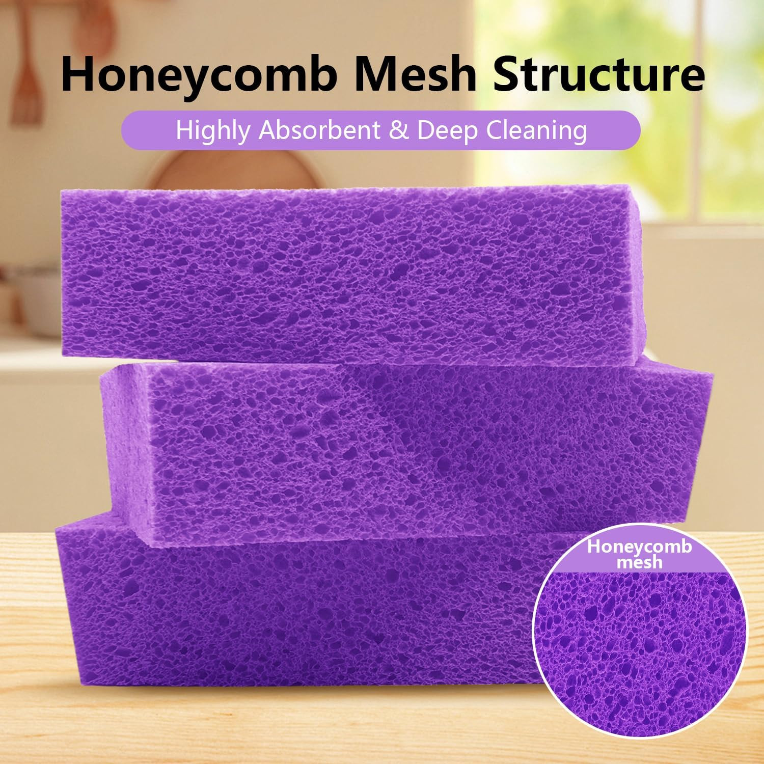 Cleaning and Washing Sponge 3 Pack Large Extra Thick Heavy Duty Sponge Multi…