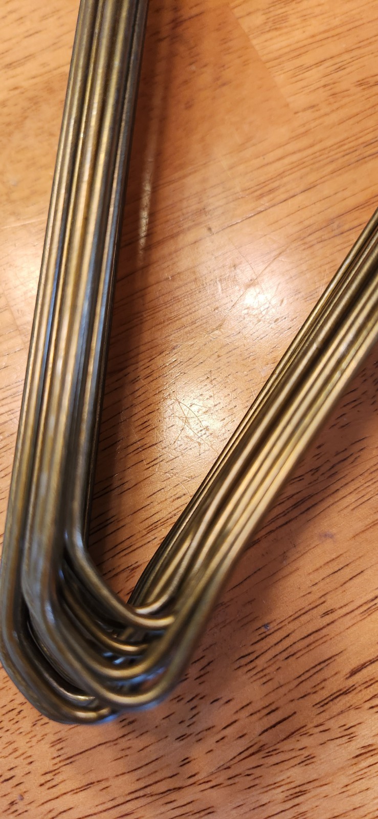 New 25 Heavy Gauge Suit Shirt Wire Hangers 16 Inch Bronze 13 Gauge Hanger